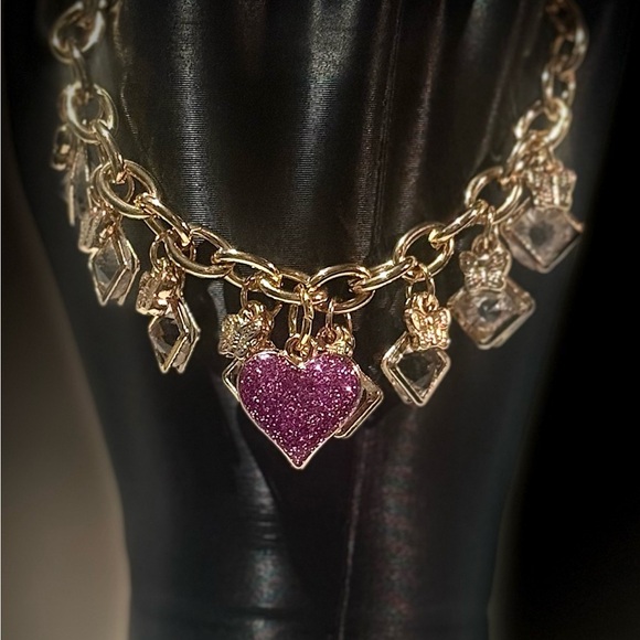 Jewelry - Gold and Purple Heart Charm Bracelet